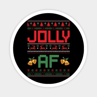 Jolly AF ugly Christmas sweater Magnet